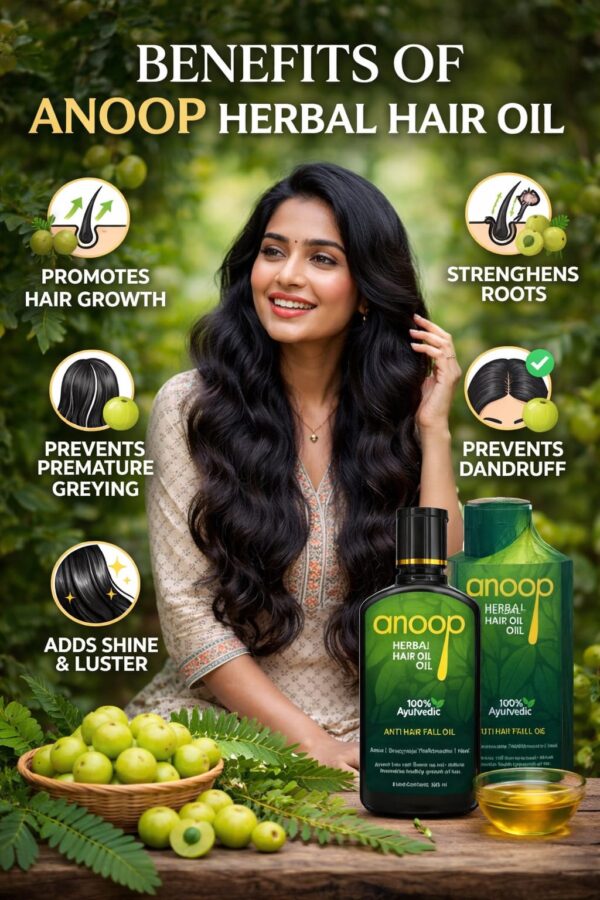 Anoop Herbal Hair Oil - ARSHIK HERBAL REMEDIES (INDIA)